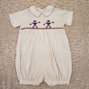 VIVE LA FETE Smocked Sailor Bubble 12M